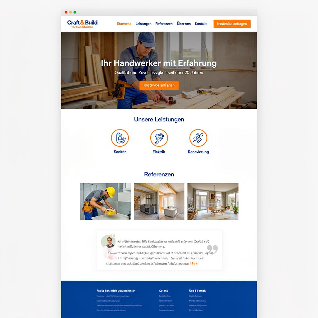 Stroe Studio Webdesign Vorlage – Craft & Build für Handwerk & Bau von Stroe Media