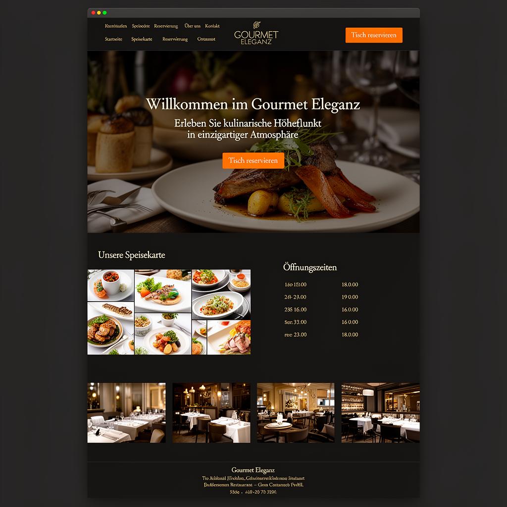 Stroe Studio Webdesign Vorlage – Gourmet Eleganz für Gastronomie von Stroe Media