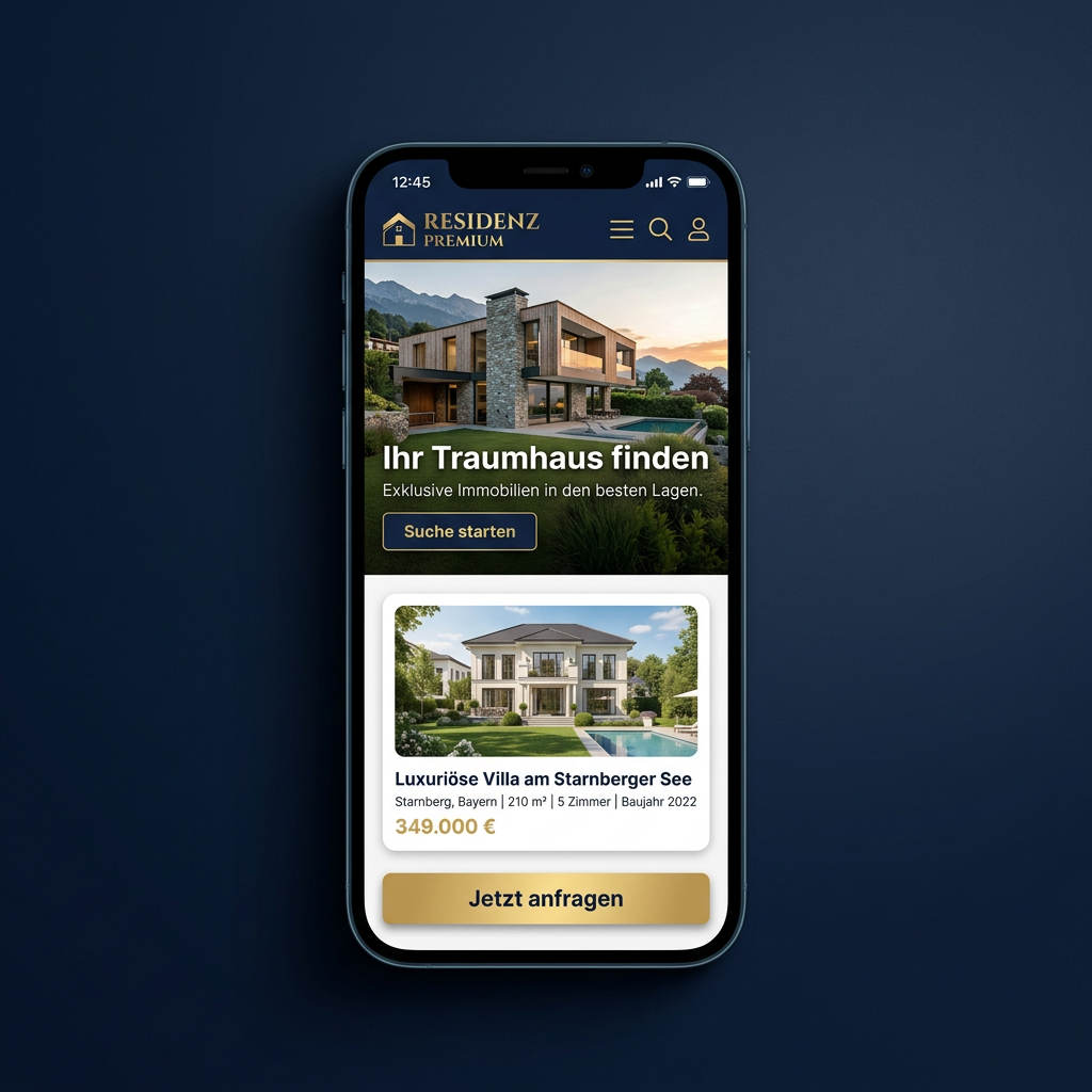 Stroe Studio Webdesign – Residenz Premium Mobile Ansicht von Stroe Media