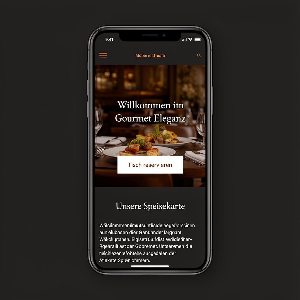 Stroe Studio Webdesign – Gourmet Eleganz Mobile Ansicht von Stroe Media
